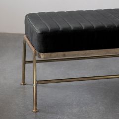 Stately Metal Bench With Cushion