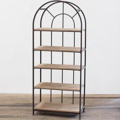 Tall Arched Metal Bookshelf