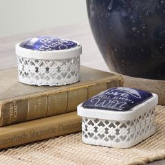 Inspirational Iron Bird Boxes Set of 2