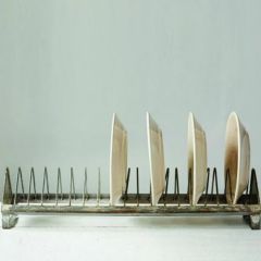 Metal Chicken Feeder Plate Rack