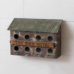 8 Hole Metal Bird Hotel