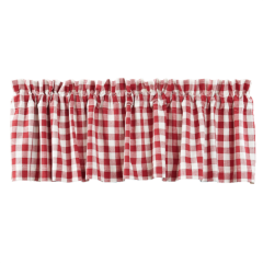 16x72 Red Buffalo Check Window Valances Set of 2