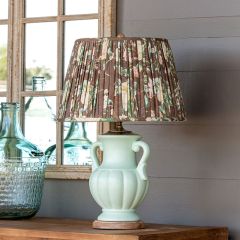 Table Lamp With Pleated Floral Shade