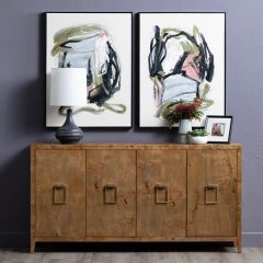 4 Door Richmond Mappa Burl Sideboard