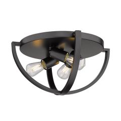 Matte Black 15" Flush Mount Light