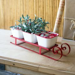 Decorative Christmas Sleigh Planter