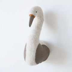 Wool Felt Swan Head Wall Mount