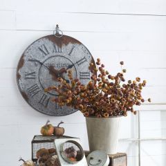 Aged Paris Inspired Train Station Wall Clock