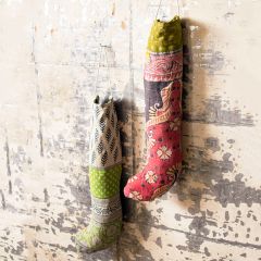 Kantha Christmas Stocking Set of 6