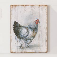 Rustic Farmhouse Pale Hen Wall Art