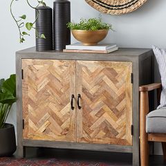 2 Door Rustic Accent Cabinet