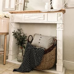 Ornate Wood Fireplace Wall Mantel