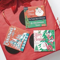 Christmas Record Holiday Ornaments Set of 3