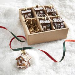 Gingerbread House Ornaments Set of 6