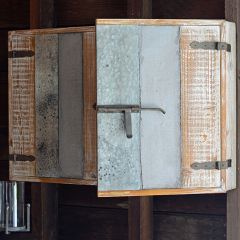Rustic Slab Cabinet Wall Mirror