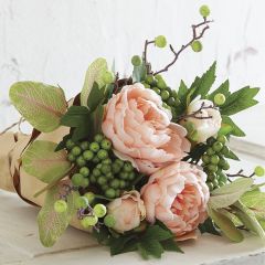 Peony Bouquet in Paper Wrapping