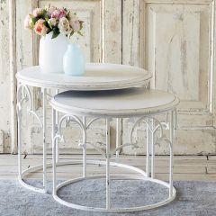 Elegant Iron Nesting Tables Set of 2