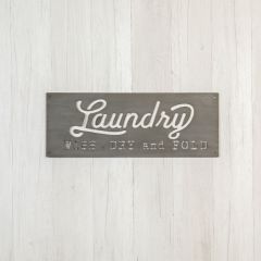 Cutout Metal Laundry Wall Decor