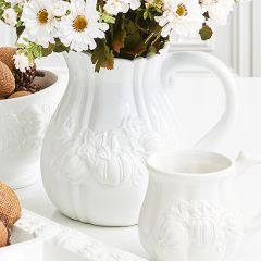 Pumpkin Embossed Classic Pitcher