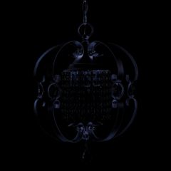 Ella Mini Chandelier in White Gold