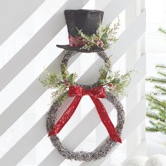 Snowman Shaped Wreath
