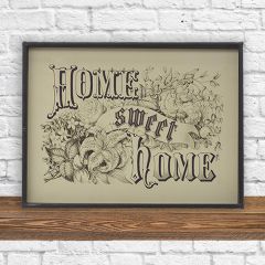 Home Sweet Home Metal Framed Wall Art