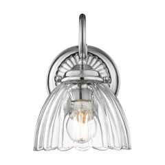 Pewter Wall Sconce with Clear Glass