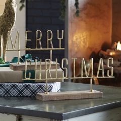 Merry Christmas Word Art 2 Piece Set