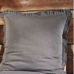Woven Chambray Ruffled Euro Sham