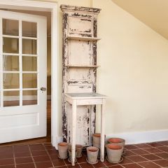 Rustic Panel Display Shelf Table