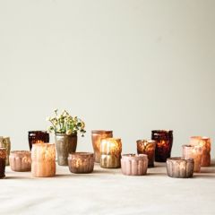 Mercury Glass Tea Light Holders Set of 8