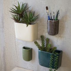 Ceramic Wall Vase Set of 4