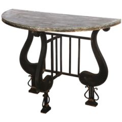 Indoor/Outdoor Demilune Table 1