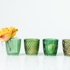 Gorgeous Glass Tealight Holders Set of 4