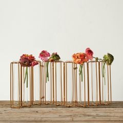 9 Glass Test Tube Hinged Vase Holder