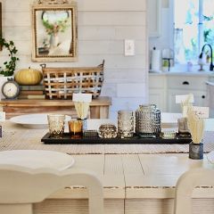 9 Piece Votive Holder on Tray Centerpiece Display Set