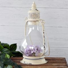 Pale Tabletop Carriage Lantern