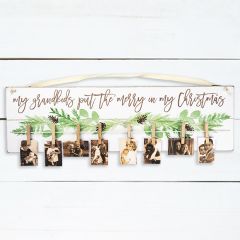 Grandkids Holiday Photo Clip Bar