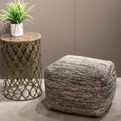 Cotton Contrast Pouf