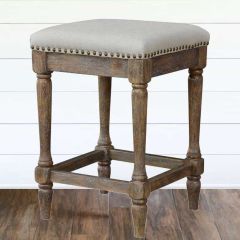 Linen Top Counter Stool