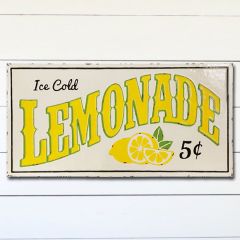 Metal Lemonade Sign