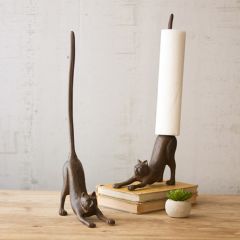 Cast Iron Tabletop Cat Paper Towel Holder