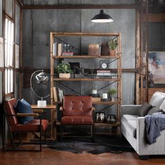Iron Triangles 4 Shelf Rolling Bookcase