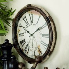 Metal Wall Clock With Rope