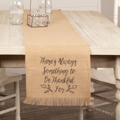 Fall Farmhouse Jute Burlap Thankful Table Runner