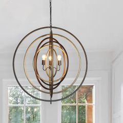 Multi Finish Metal Sphere Chandelier
