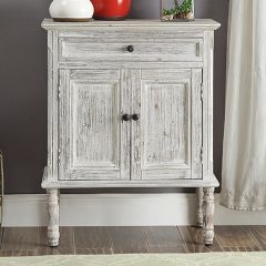 Double Door Distressed Accent Cabinet
