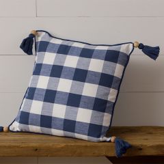 Tasseled Classic Buffalo Check Throw Pillow