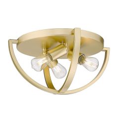 Olympic Gold 15" Flush Mount Light