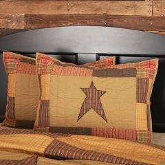 Rustic Cabin Star Sham Set of 2 Standard